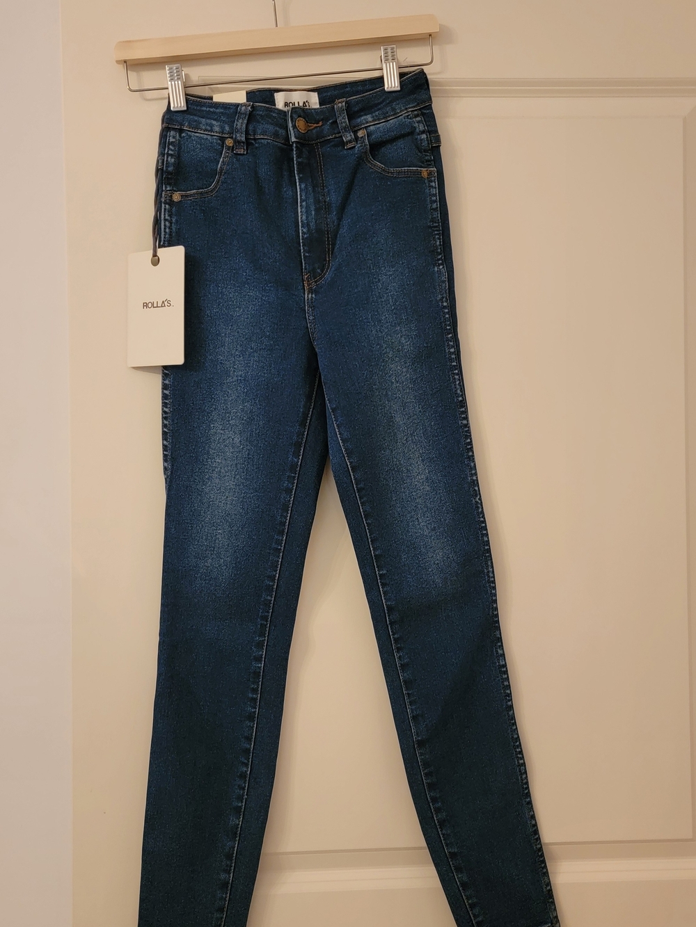 ROLLA'S Women's Dark Blue High-Rise Jeans